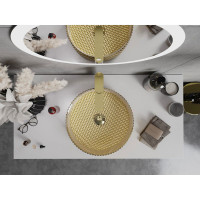 Sklenené umývadlo MEXEN AURA - krištáľový vzor - zlaté, 24013952