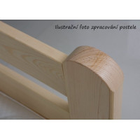 Detská Montessori posteľ z masívu borovice FLORES - 180x80 cm - prírodná