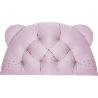 Čalúnená opierka hlavy BEAR Velvet 95x55 cm - ružová