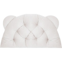 Čalúnená opierka hlavy BEAR Velvet 95x55 cm - krémová
