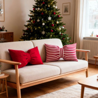 Dekoračný vankúš GLAM 30x50 cm - červený