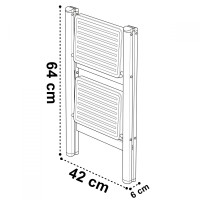 Skladacie kovové schodíky EASYSTEP čierne - 2stupňové