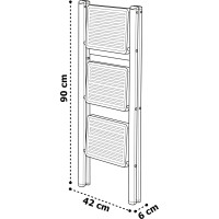 Skladacie kovové schodíky EASYSTEP čierne - 3stupňové