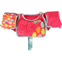 Plavecká vesta s rukávmi AQUASTAR - 3-6 rokov, 19-30 kg - ružová