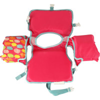 Plavecká vesta s rukávmi AQUASTAR - 3-6 rokov, 19-30 kg - ružová