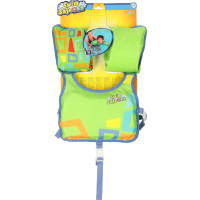 Plavecká vesta s rukávmi AQUASTAR - 3-6 rokov, 19-30 kg - zelená