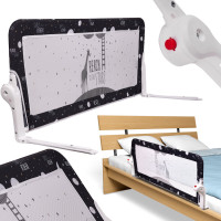 Bezpečnostná zábrana k posteli - 120 cm - čierna