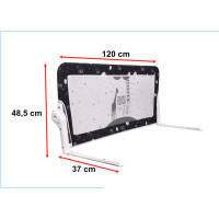 Bezpečnostná zábrana k posteli - 120 cm - čierna