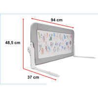 Bezpečnostná zábrana k posteli - 90 cm - Zvieratká