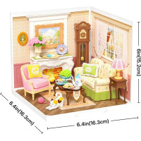 RoboTime 3D drevená skladačka Miniatúra domčeka Čaj o piatej