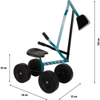 small foot Bager s kolieskami modrý