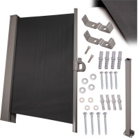 Bočná markíza LUARO rolovacia - 160 x 300 cm - tmavo šedá