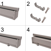 Bočná markíza LUARO rolovacia - 160 x 300 cm - tmavo šedá