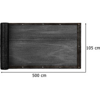 Clona na balkón LUARO - 105x500 cm - čierna