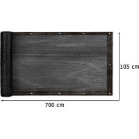 Clona na balkón LUARO - 105x700 cm - čierna