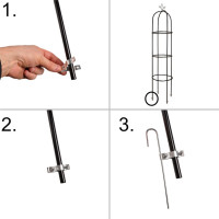 Záhradná kovová pergola LUARO 195 cm - stĺpik