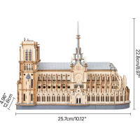 RoboTime 3D drevená skladačka Parížska katedrála Notre-Dame