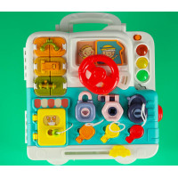 Zmyslový manipulačný Montessori kufrík so svetlom a zvukmi - Macko