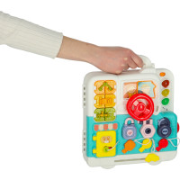 Zmyslový manipulačný Montessori kufrík so svetlom a zvukmi - Macko