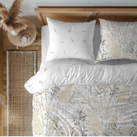 Bavlnené obliečky GUSTO Traviny - biele - 140x200 cm