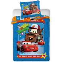 Detské bavlnené obliečky do postieľky 135x100 cm - Autá
