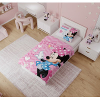 Detské bavlnené obliečky do postieľky 135x100 cm - Myška Minnie - Sweet