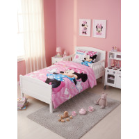 Detské bavlnené obliečky do postieľky 135x100 cm - Myška Minnie - Sweet