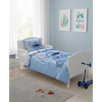 Detské bavlnené obliečky do postieľky 135x100 cm - Stitch - modré