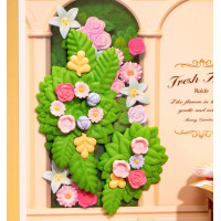 RoboTime 3D drevená skladačka Miniatúra domčeku Kvetinárstvo Fresh Flower
