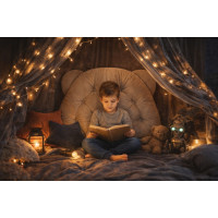 Čalúnená opierka hlavy BEAR Velvet 95x55 cm - krémová