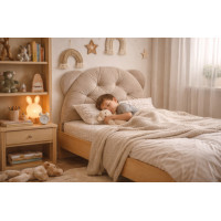 Čalúnená opierka hlavy BEAR Velvet 95x55 cm - ružová