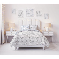 Bavlnené obliečky PRIMAVERA Vetvičky - šedé / modré - 160x200 cm