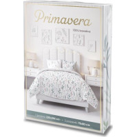 Bavlnené obliečky PRIMAVERA Byliny - biele - 220x200 cm