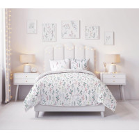 Bavlnené obliečky PRIMAVERA Byliny - biele - 220x200 cm