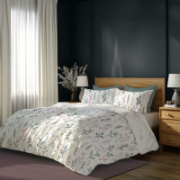 Bavlnené obliečky PRIMAVERA Byliny - biele - 220x200 cm