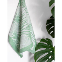 Žakárová kuchynská utierka CARINO 009 - 40x60 cm - zelená