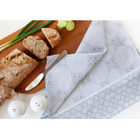 Žakárová kuchynská utierka CARINO 010 - 40x60 cm - šedá