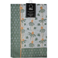 Žakárová kuchynská utierka CARINO 014 - 40x60 cm - tmavo zelená/sivá