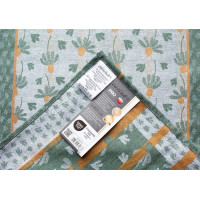 Žakárová kuchynská utierka CARINO 014 - 40x60 cm - tmavo zelená/sivá