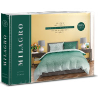 Saténové obliečky MILAGRO VERDE Ombre orient - biele / zelené - 140x200 cm