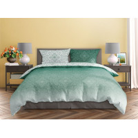 Saténové obliečky MILAGRO VERDE Ombre orient - biele / zelené - 220x200 cm