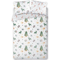 Bavlnené obliečky SCANDIC Darčeky - biele - 220x200 cm