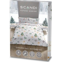 Bavlnené obliečky SCANDIC Darčeky - biele - 220x200 cm