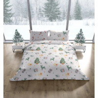 Bavlnené obliečky SCANDIC Darčeky - biele - 220x200 cm