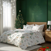 Bavlnené obliečky SCANDIC Darčeky - biele - 220x200 cm