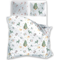 Bavlnené obliečky SCANDIC Darčeky - biele - 220x200 cm