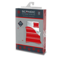 Bavlnené obliečky SCANDIC Vianočné motívy - červené / biele - 220x200 cm