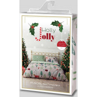 Posteľné obliečky z mikrovlákna HOLLY JOLLY Psíci v lese - hnedé / zelené - 220x200 cm