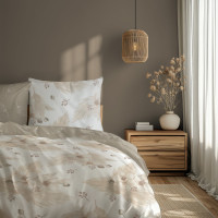 Posteľné obliečky BOHO Orchidey - 140x200 cm - bavlnený satén