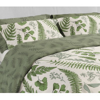 Posteľné obliečky BOHO Paprade - 140x200 cm - bavlnený satén